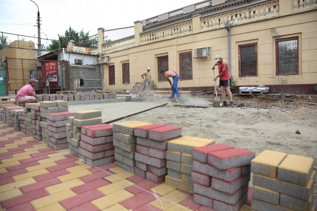 Пешеходную зону у Центрального рынка Волгограда почти отремонтировали Пешеходную зону у Центрального рынка Волгограда почти отремонтировали