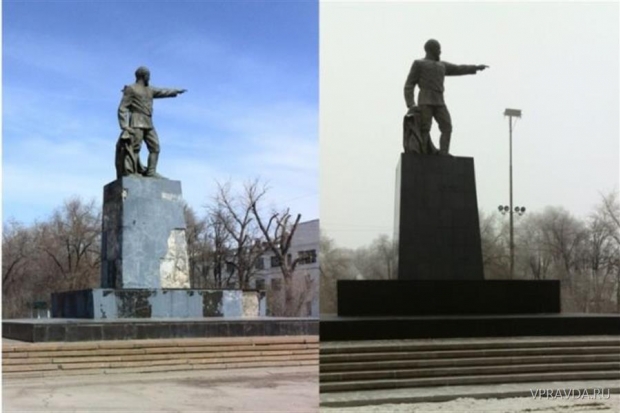Памятник Дзержинскому в Волгограде отремонтировали по решению суда Памятник Дзержинскому в Волгограде отремонтировали по решению суда