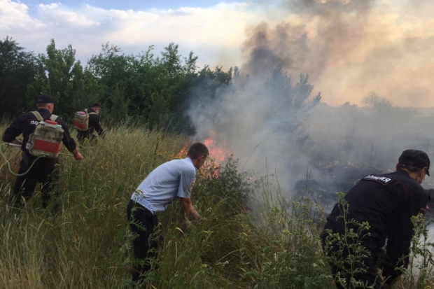 Причиной природного пожара под Фролово стал брошенный окурок Причиной природного пожара под Фролово стал брошенный окурок