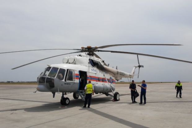 В тушении пожаров в Волгоградской области участвует вертолет Ми-8 В тушении пожаров в Волгоградской области участвует вертолет Ми-8