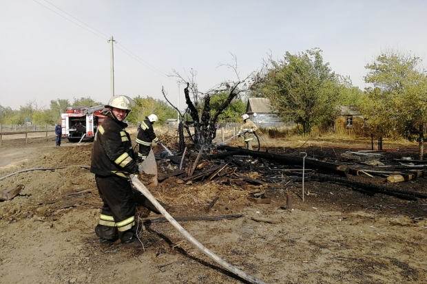 В Даниловском районе потушили ландшафтный пожар